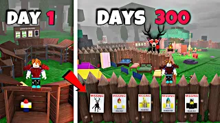 Survived without a FIRE in 99 nights in the forest ROBLOX