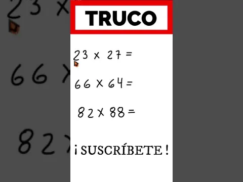 ✅👉 Truco Matemático ✅ Multiplicar Rápido
