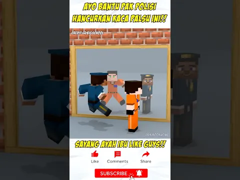 Ayo bantu pak polisi menghancurkan cermin kaca palsu!!!‼️😱#shorts #shortvideo #game #funny