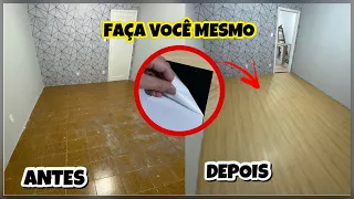 COMO INSTALAR PISO VINÍLICO ADESIVO (PASSO A PASSO ) FÁCIL E RÁPIDO