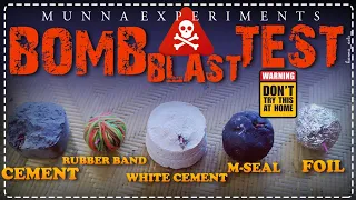 bomb in Different Material - Power Test @MRINDIANHACKER #experiment