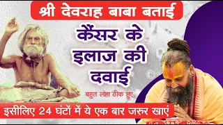 कैंसर के इलाज की दवाई श्री देवराह बाबा ने बताई | 24 घंटों में ये एक बार जरूर खाएं  #devrahababa