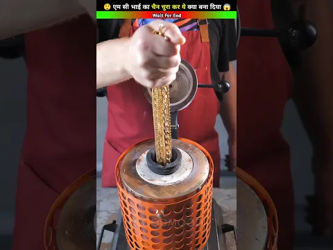 Made a dangerous thing from gold chain 🥵😱~#trending #shortsfeed #shorts
