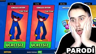 ÜCRETSİZ YENİ KARAKTER HUGGY WUGGY OYUNA GELDİ KORKUNÇ POPPY PLAYTİME BRAWL STARS KORKU (KONSEPT)