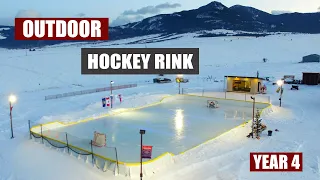 DIY Outdoor Hockey Rink Year 4 | Warming House & Under Ice Lighting