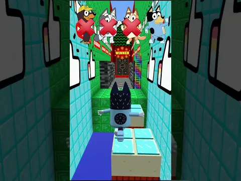 Who Wins The Bluey Race Challenge? 🤔💙😰EP.3 #shorts #roblox #bluey