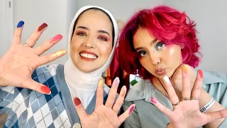 تحدي نسوي مكياج بالاصابع  فقط بدون فرش  🤨