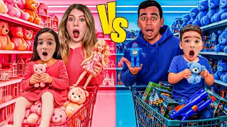 24 HORAS COMPRANDO TODO AZUL y ROSA