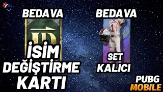 BEDAVA İSİM YENİLEME KARTI | BEDAVA KALICI SET | İSİM DEĞİŞTİRME KARTI NASIL ALINIR | PUBG Mobile