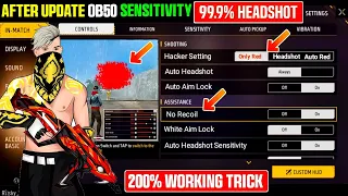 Free Fire Headshot Setting After Ob54 Update 2026⚡Best Sensitivity Settings ⚙️| Sensitivity Setting