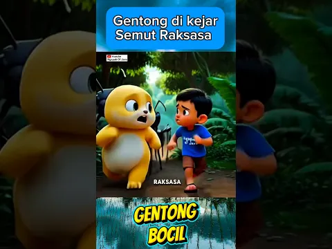 Gentong Bocil di kejar pasukan semut Raksasa,gara-gara banteng merah #animasi #kartun #funny