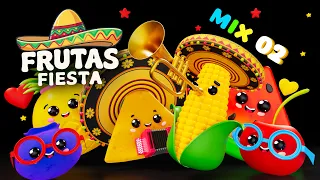 ¡Canciones Infantiles de Frutas Fiesta! 🍉 Frutas Bailarinas Cumbia | MIX 02