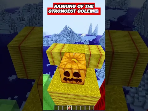 MINECRAFT : RANKING OF THE STRONGEST GOLEM 😍 WAIT FOR END..(MASHA PHONK) #minecraft #shorts