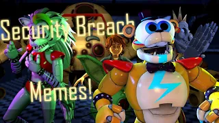 FNAF SECURITY BREACH TRY NOT TO LAUGH ANIMATIONS | MEMES COMPILATION