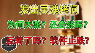 美股 旱地拔葱！灵魂多问！为何大涨？还会涨吗？反转了吗？软件止跌了吗？看完都有答案！