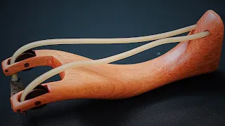 100% Handcrafted - Unique "Double Snake" Roller Slingshot