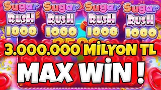 SLOT OYUNLARI 🍬 SUGAR RUSH 1000 🍬 CANLI YAYINDA 3 MİLYON TL MAX WİNİ ALDIK 🍬 2025 YENİ