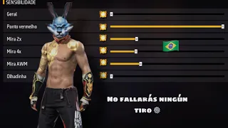 ⚙️ 3 Mejores Sensibilidades brasileña 🇧🇷 más fuerte para dar todo rojo👺 no fallarás ningún tiro