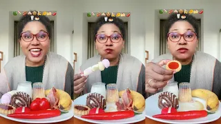 Degustando alimentos em asmr e mukbang #mukbang #asmr #food