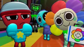 Dandy conhecendo a Gigi em DANDY WORLD