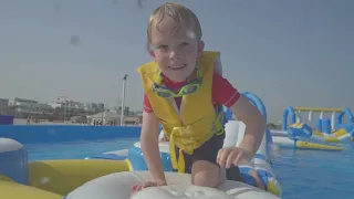Bouncia outdoor inflatable waterpark in United Arab Emirates
