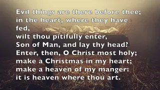 Cradled in manger, meanly - with lyrics