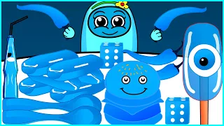Blue Food Challenge || Among us Animation Mukbang