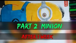 I am getting Nightmares after I tried to draw this ✨REALISTIC ✨minion😭💀|JULIA GISELLA