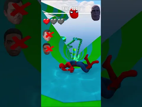 Spiderman & Dog Water Slide - Thanos Boss #1 #shorts