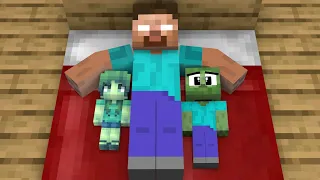 Herobrine and Poor Baby Zombie - Sad Story - Minecraft Animation