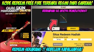 KODE REDEEM SHOTGUN M1014 DEMOLITIONIST FF! | BONGKAR KODE REDEEM FREE FIRE TERBARU HARI INI 2021