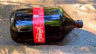 Rolling Big Cola on stair⁉️😳⚠️🔥 #asmr #crushingtime #satisfying #glassbottle 