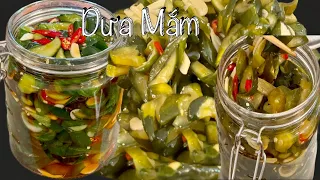 Dưa Mắm - Cách Muối Dưa Leo Màu Đẹp Giòn Rụm Để Rất Lâu Ăn Vẫn Giòn - Pickled Cucumber Recipe
