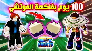 بلوكس فروت 100 يوم بفاكهة الموتشي 🔥😁 روبلوكس بلوكس فروت Roblox Blox Fruits