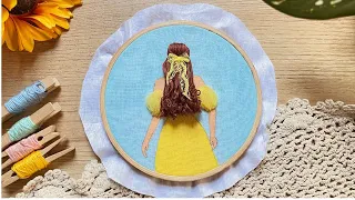 Hair Embroidery Tutorial | Simple & Easy | Fun to Watch the Process