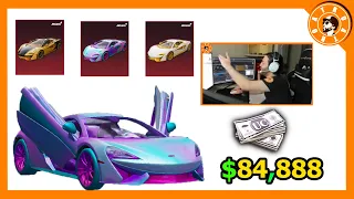 سحب دولاب سيارات الMcLaren بقيمة 84,888$ الف شدة😱 وتوزيع شدات للمشاهدين🎁 PUBG MOBILE