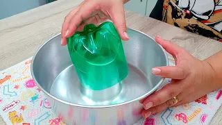 COLOQUE UMA GARRAFA PET NA FORMA E VEJA O QUE ACONTECE COM A MASSA! Bolo mesclado
