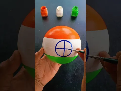 Great Indian Flag 🇮🇳 Painting on Football 🏀 || Love My Flag #shorts #youtubeshorts #viral