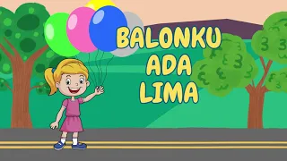 BALONKU ADA LIMA | Lagu Anak Balita Belajar Warna
