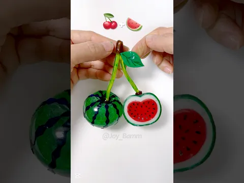 🍒+🍉Watermelon Cherry Squishy DIY with Nano Tape! #말랑이 #실리콘 테이프
