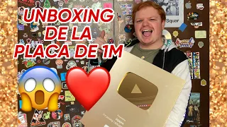 ¿CUÁNTO PESA? Así llegó mi placa de 1 MILLÓN de suscriptores