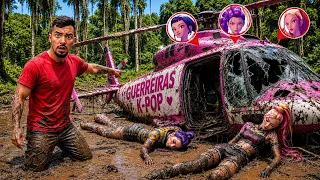 GUERREIRAS K-POP SOFRERAM UM GRAVE ACIDENTE DE HELICÓPTERO! *deu muito errado*
