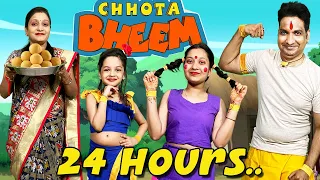 Living like Chhota Bheem & Chutki in Real Life For 24 Hours.. *funniest challenge*🤣🤣 | Cute Sisters
