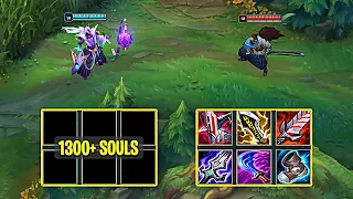 1300+ SOULS THRESH NO BUILD vs YASUO FULL BUILD - League of Legends