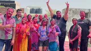 होली पर पड़ोसियो ने किया हंगामा || happy holi 2022 || holi celebration vlog