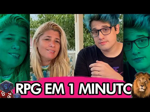 MINHA MÃE ENFRENTANDO LEÕES??? RPG EM 1 MINUTO - CANAL DO CLEPTON