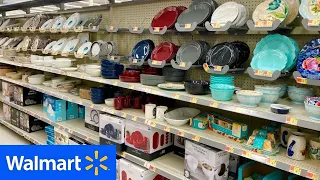 WALMART KITCHEN DINNERWARE PLATES BOWLS KITCHENWARE SHOP WITH ME SHOPPING STORE WALK THROUGH