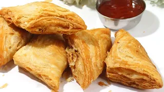 आलू पेटीज घर पर बनाने का सबसे आसान तरीका, बिना बेक ढेरो परतों वाली | Aloo Puff patties | Puff Pastry