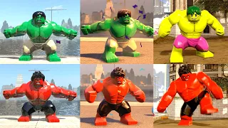 HULK v/s RED HULK - LEGO MARVEL Super Heroes vs LEGO MARVEL Super Heroes 2 vs LEGO MARVELs Avengers