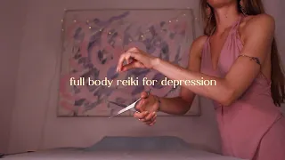 full body ASMR REIKI for depression | cutting cords, chakra balancing, energy healing & cleansing